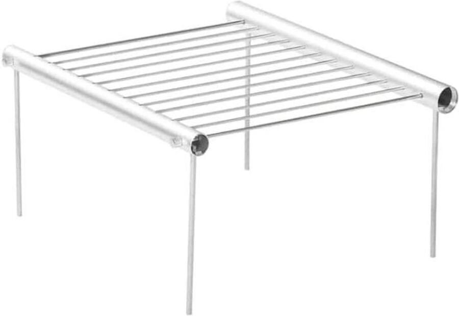 Draagbare Grill Mini BBQ Buiten Koken Gelijkmatige Warmte 300 Gram Zilver