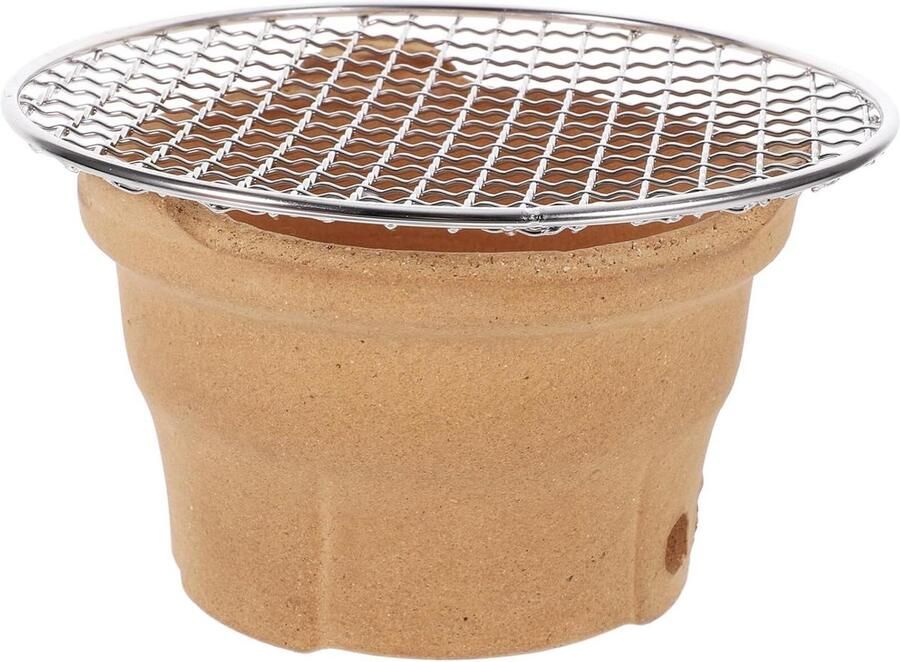 Draagbare Grill Mini BBQ Buiten Koken Stevig Keramisch Materiaal Compact Formaat Zoals Getoond