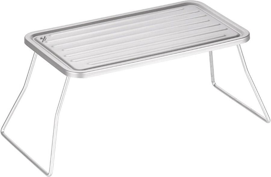 Draagbare Grill Mini Tafel Buiten Koken Lichtgewicht Titanium 10 kg Capaciteit Zilver