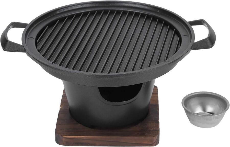Draagbare Grill Tafel BBQ Buiten Koken Rookvrij Ontwerp 26x21x12.5cm Standaard