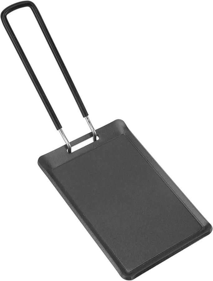 Draagbare Grillpan Bakplaat Pan Buiten Koken Afneembaar Handvat 13x8.5 cm Zwart