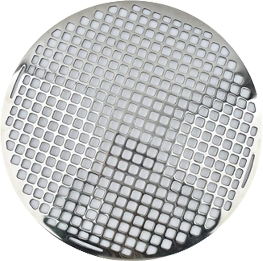 Draagbare Grillpan Roestvrijstaal Bakplaat Binnen en Buiten Rookloos Koken 33 cm Diameter Zilver