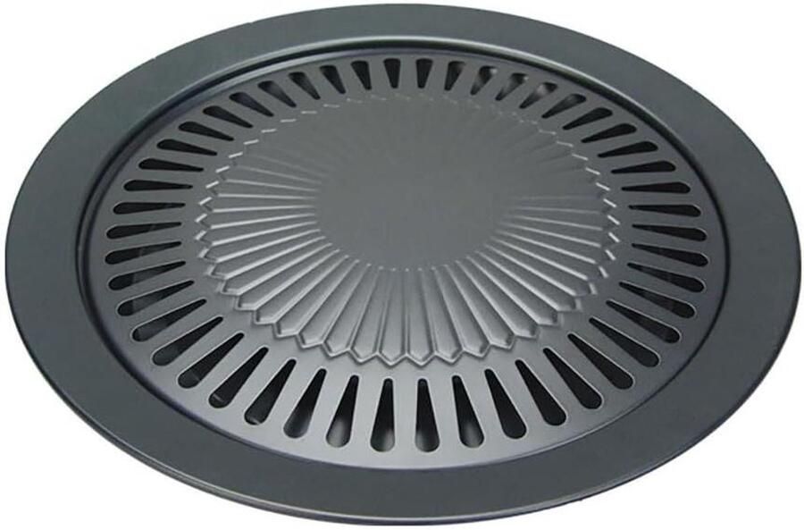 Draagbare Grillplaat Bakplaat Grill Buiten Koken Antiaanbaklaag 39 x 33 x 33 cm Zwart