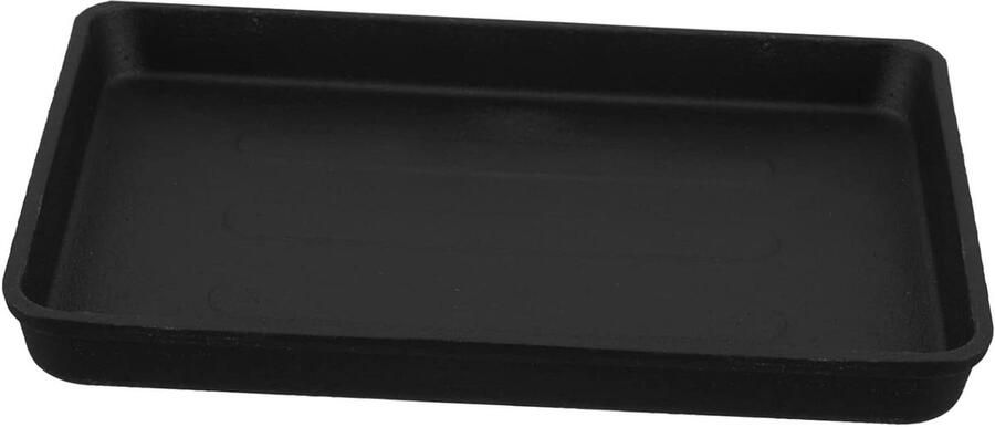 Draagbare Grillplaat Gietijzeren Bakplaat Buiten Koken Duurzaam Warmtebehoud 23x17 cm Zwart