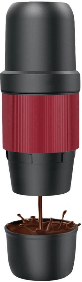 Draagbare handmatig drukbare koffiemachine Elektrische Italiaanse espresso beker Draagbare koffiepot voor poeder en capsules voor buiten gebruik