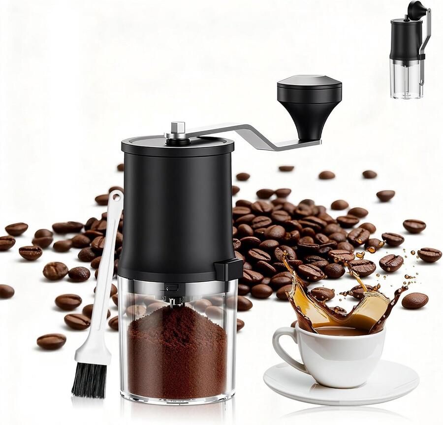 Draagbare Handmatige Koffiemolen met Keramische Maalschijven voor Espresso en Reizen
