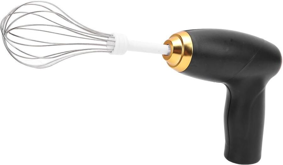 Draagbare Handmixer Elektrische Garde Mengen en Bakken Draadloos en Oplaadbaar 17x13x5 cm Zwart