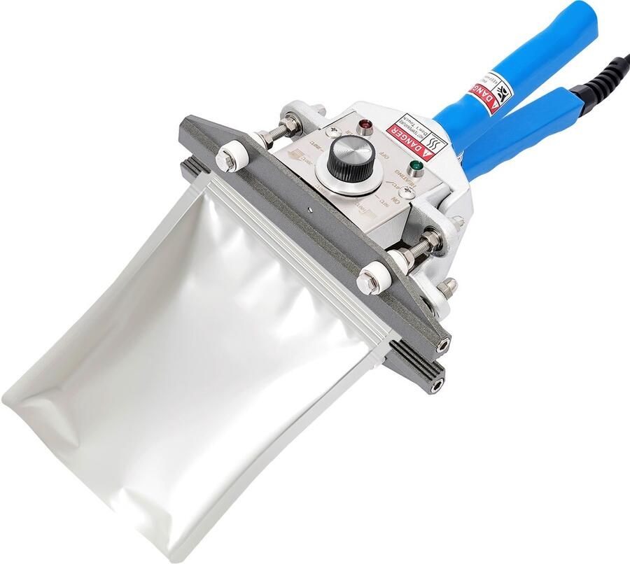 Draagbare Handsealmachine 300W 220V 23*20*9cm Tangsealmachine 30-250℃ Voedselzakverzegelaar