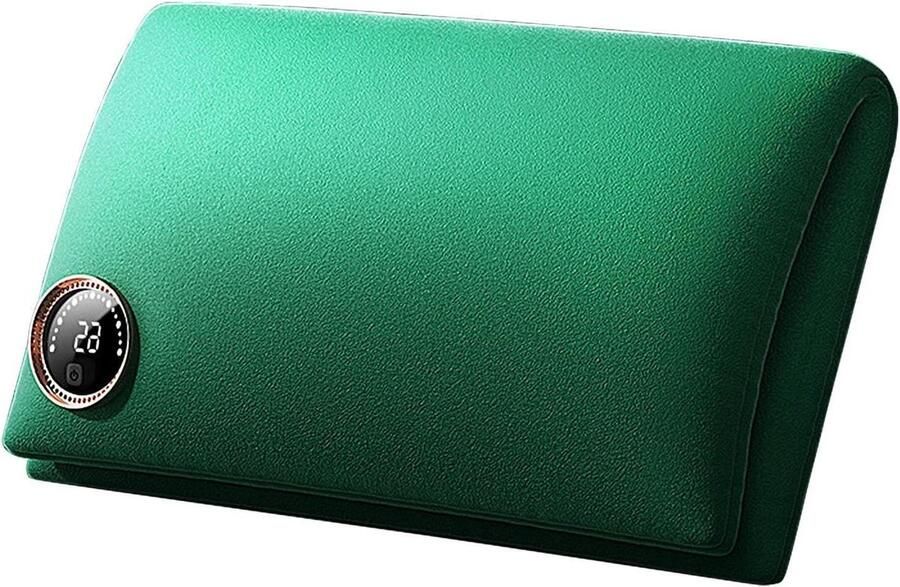 Draagbare Handwarmer Elektrisch Warmtekussen Handen Opwarmen Snel Opwarmend Ontwerp 19 x 37.5 cm Groen