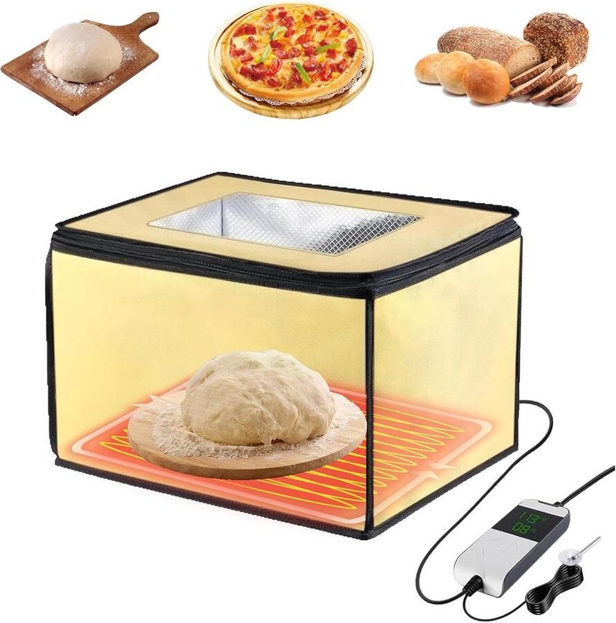 Draagbare Hefbox met Temperatuurregeling en Sensor voor Brood en Pizza