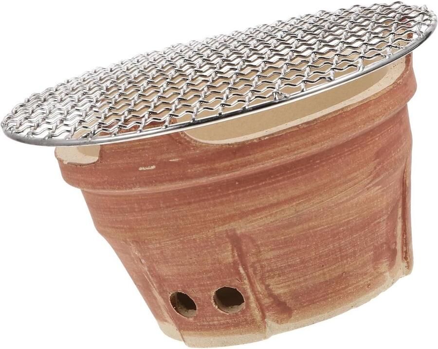 Draagbare Houtskool Grill Compact BBQ Buiten Koken Lichtgewicht Ontwerp 18.5 cm Willekeurig