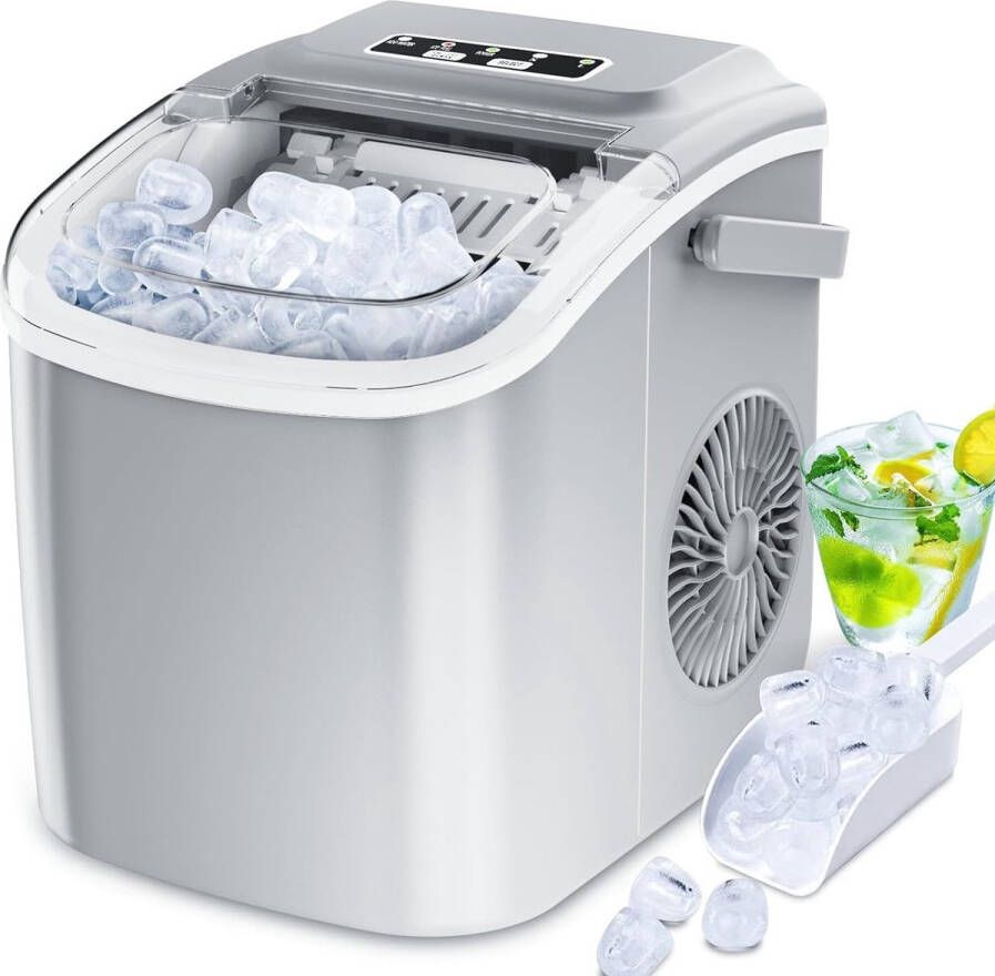 Draagbare ijsblokjesmachine met 9 ijsblokjes in 6 minuten voor thuis