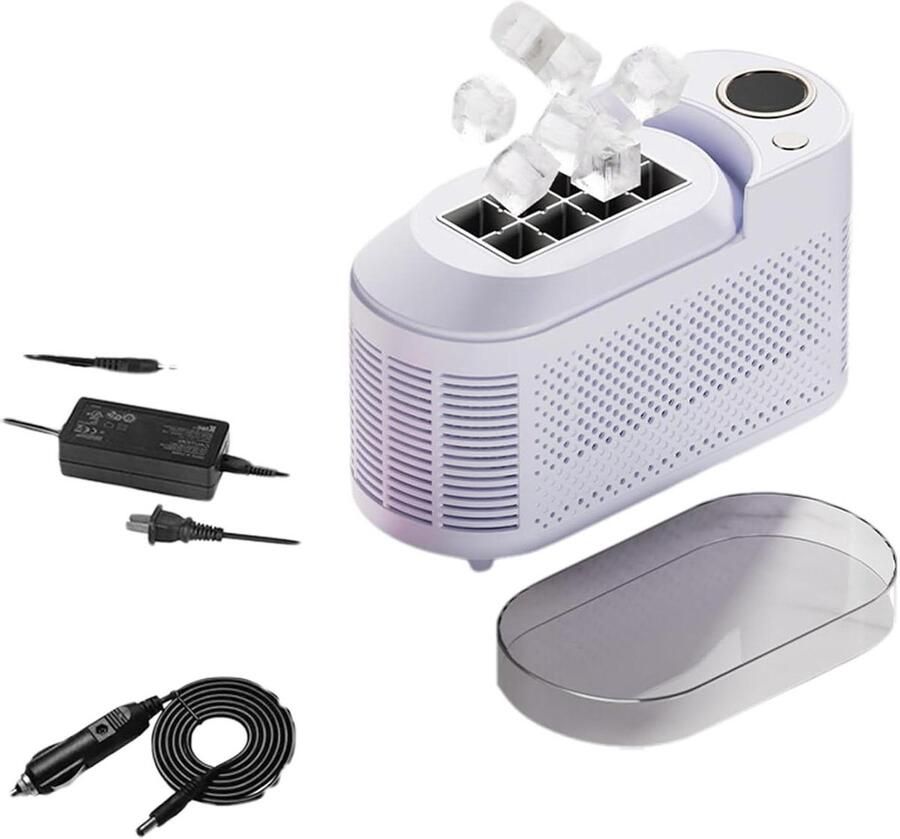 Draagbare IJsblokjesmachine Mini IJsmaker Aanrecht Snel IJs Maken Compact Ontwerp 21.6 x 12.8 x 9.3 cm