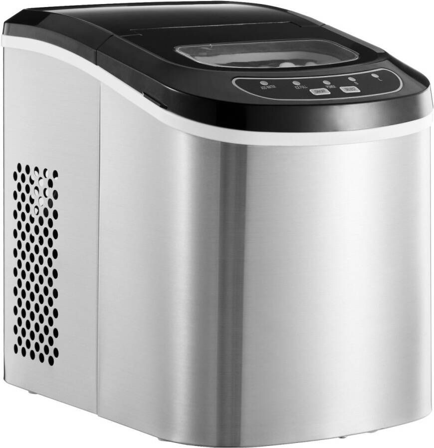 Draagbare ijsblokjesmachine voor op het aanrecht (15 kg dag) – maakt 9 ijsblokjes in 6 minuten – met zelfreinigingsfunctie ijsschep en mand – ideaal voor thuis keuken kantoor bar of feest