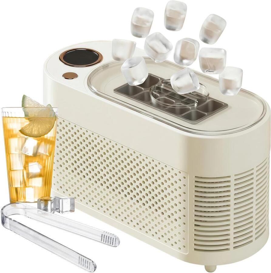 Draagbare IJsblokjesmachine voor Thuis en Buiten Ideaal voor Camping Feestjes en Drankjes Ondersteunt Voertuigvoeding