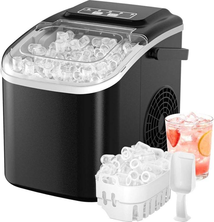 Draagbare Ijsblokjesmachine voor Thuis en Feest 12 kg per Dag Zelfreinigend Stil