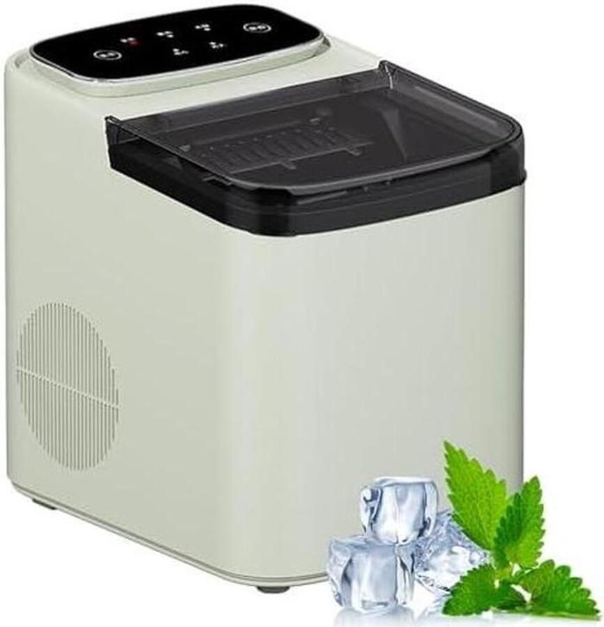 Draagbare ijsblokjesmachine Zelfreinigend apparaat Thuis ijs maken 12 kg per dag Compact ontwerp Zwart