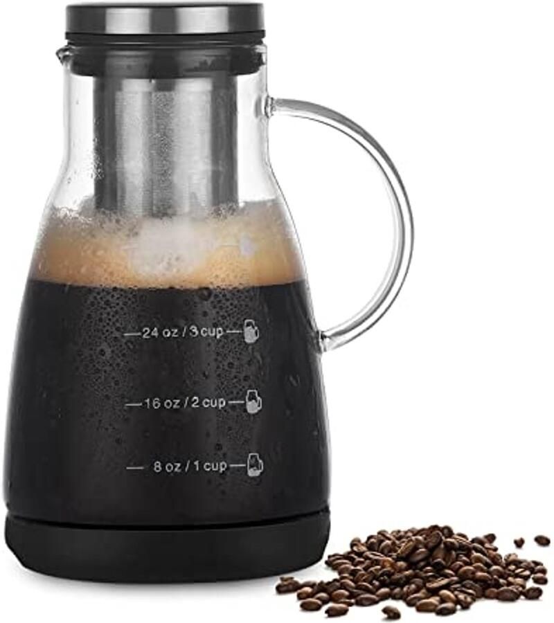 Draagbare ijskoffiezetapparaat 960 ml Roestvrijstalen Cold Brew Espresso Machine voor Reizen en Camping