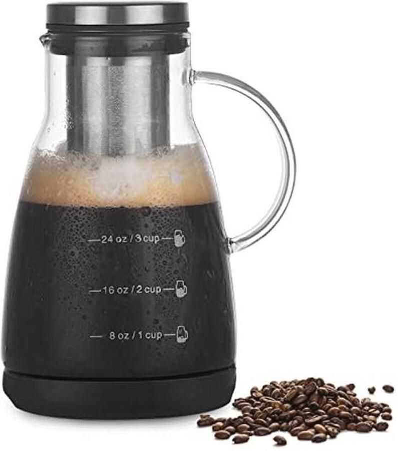 Draagbare ijskoffiezetapparaat 960 ml Roestvrijstalen Cold Brew Espresso Machine voor Reizen en Camping