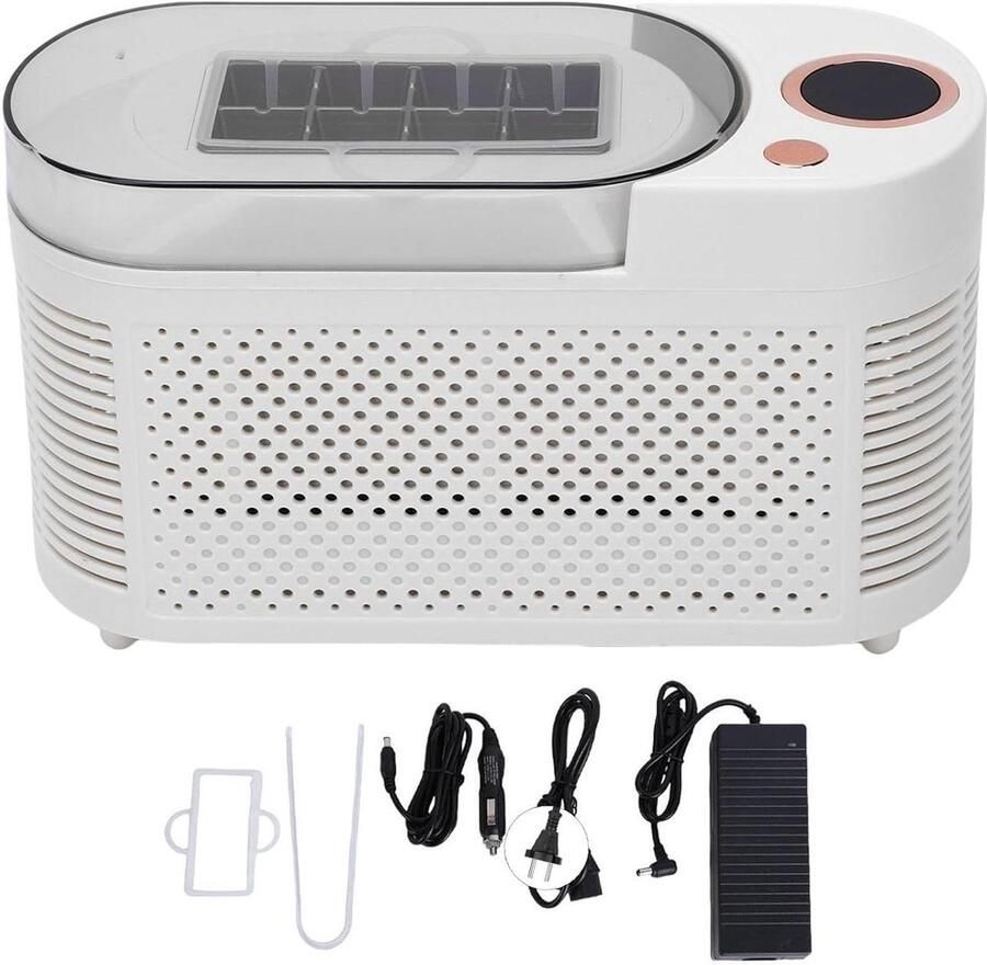 Draagbare IJsmachine Aanrecht IJsmaker Drankjes Koelen Snelle Ijsie 25 x 18 x 17 cm Zilver