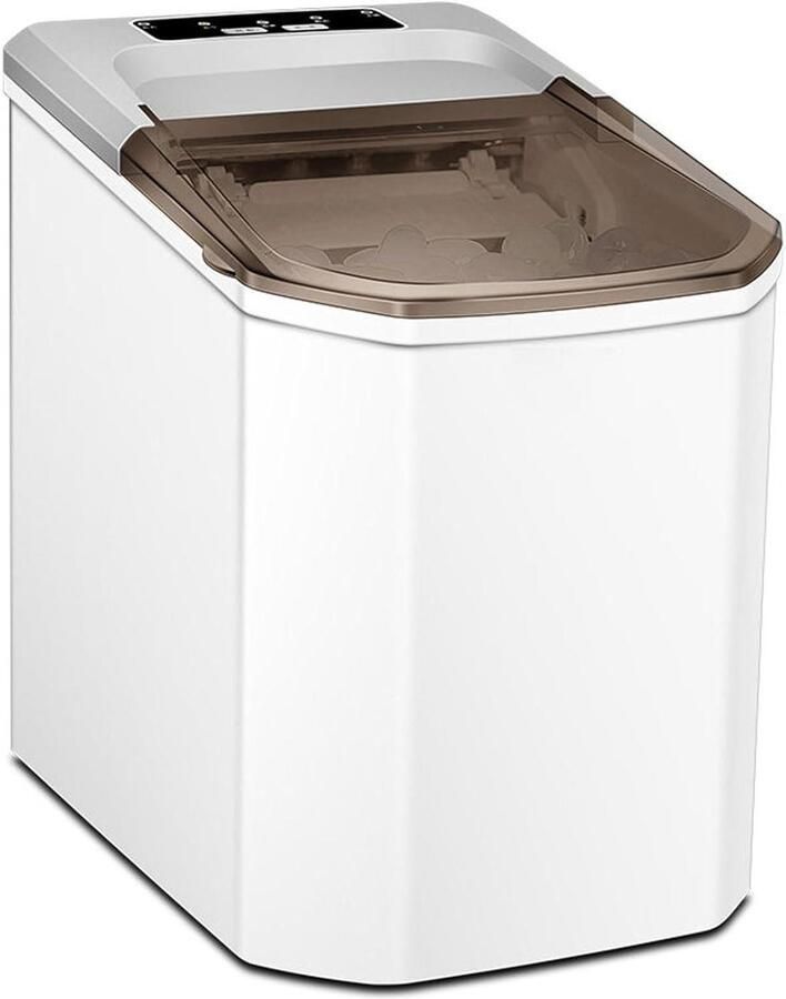Draagbare ijsmachine Compacte maker Drankjes koelen Snel ijs klaar 26 lbs per dag Zilver