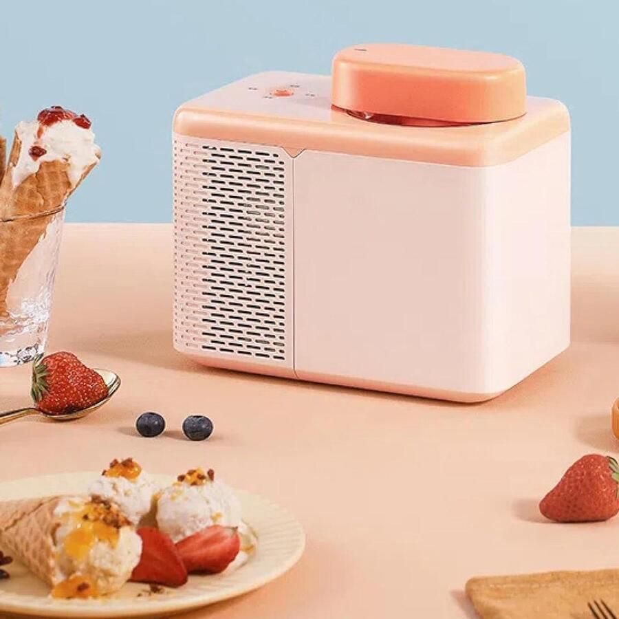 Draagbare ijsmachine Dessert maker Zelf ijs maken Snelle ie 500 ml capaciteit Wit
