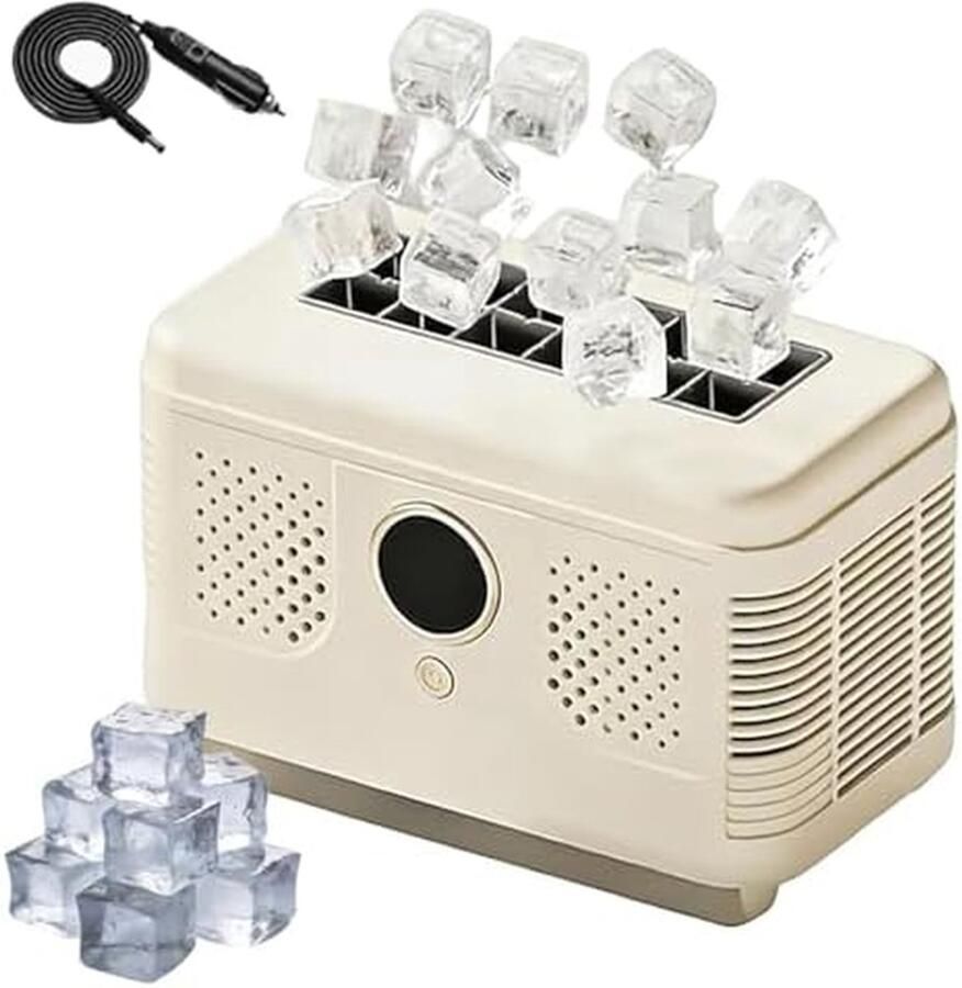 Draagbare ijsmachine Mini ijsmaker Dranken koelen 12 blokjes in 15 minuten