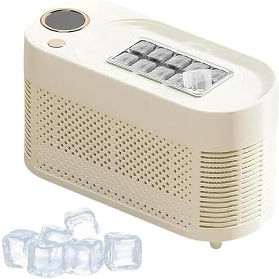 Draagbare ijsmachine Mini ijsmaker Dranken koelen 8 blokjes per 10 min Compact formaat Blauw