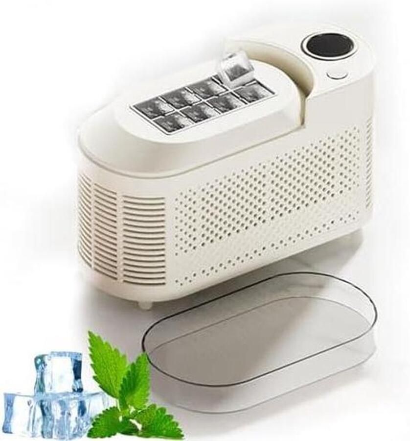 Draagbare ijsmachine Mini ijsmaker Dranken Koelen 8 ijsblokjes per cyclus 216 cm Zwart