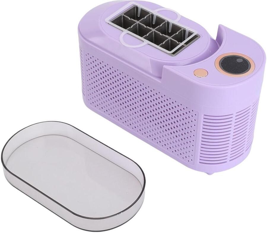 Draagbare Ijsmachine Mini Ijsmaker Snelle Verkoeling 8 Ijsblokjes Snel Compact Formaat Zwart