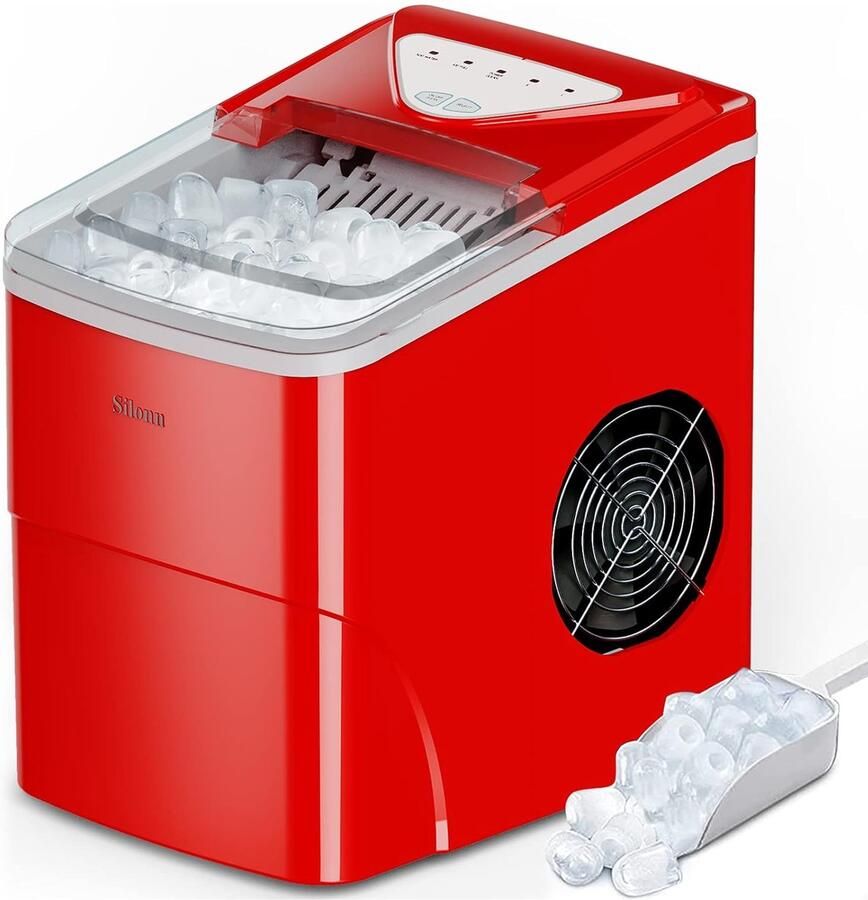 Draagbare IJsmachine voor aanrecht 9 ronde ijsblokjes in 6 minuten 11 kg per 24 uur zelfreinigend