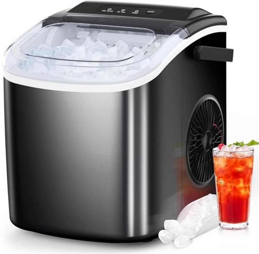 Draagbare IJsmachine voor Thuis en Keuken Snelle IJsblokjes (12kg 24u)