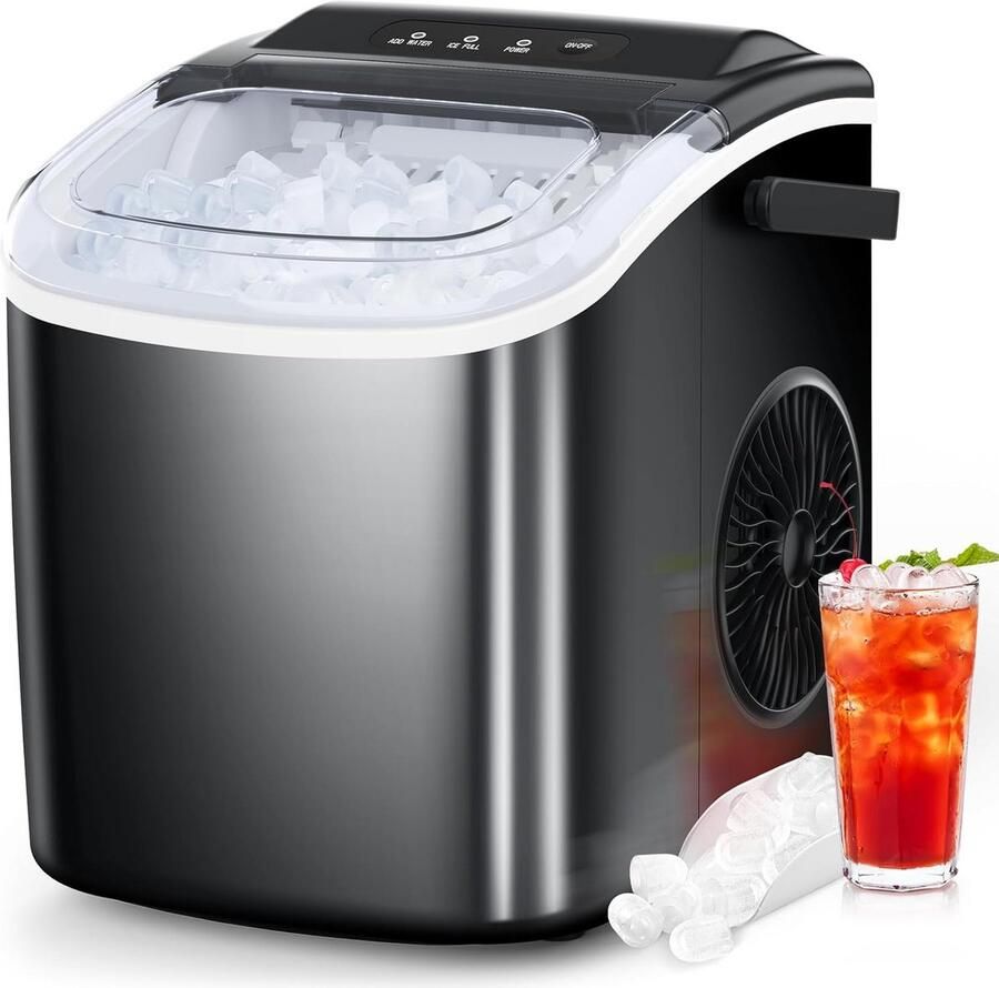Draagbare IJsmachine voor Thuis en Keuken Snelle IJsblokjes (12kg 24u)