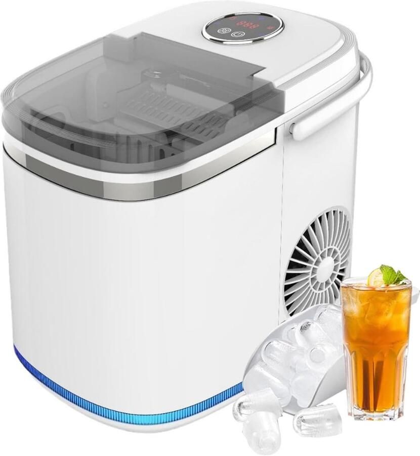 Draagbare IJsmaker Aanrecht Machine Snel IJs Maken Zelfreinigend Systeem 26 LBS Per Dag