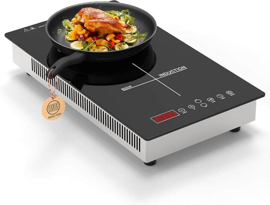 Draagbare Inductiekookplaat 2 Pits 3500W – Inbouw & Vrijstaand – Met Timer en Kinderbeveiliging