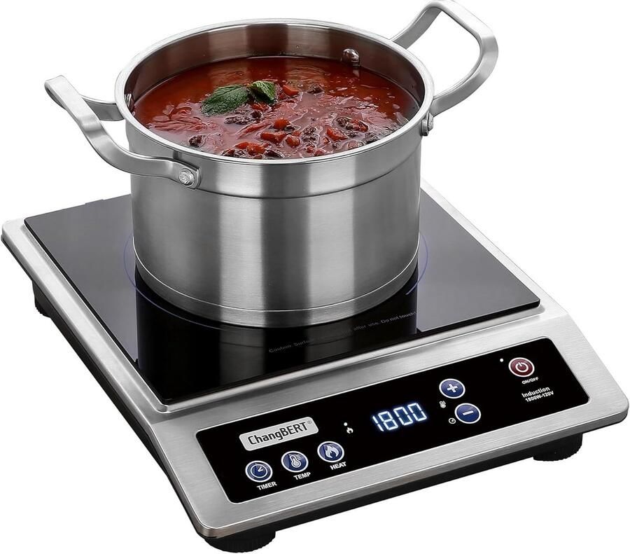 Inductie Kookplaat Draagbare Kookplaat Snel Koken NSF Gecertificeerd 8 Inch Roestvrij Staal