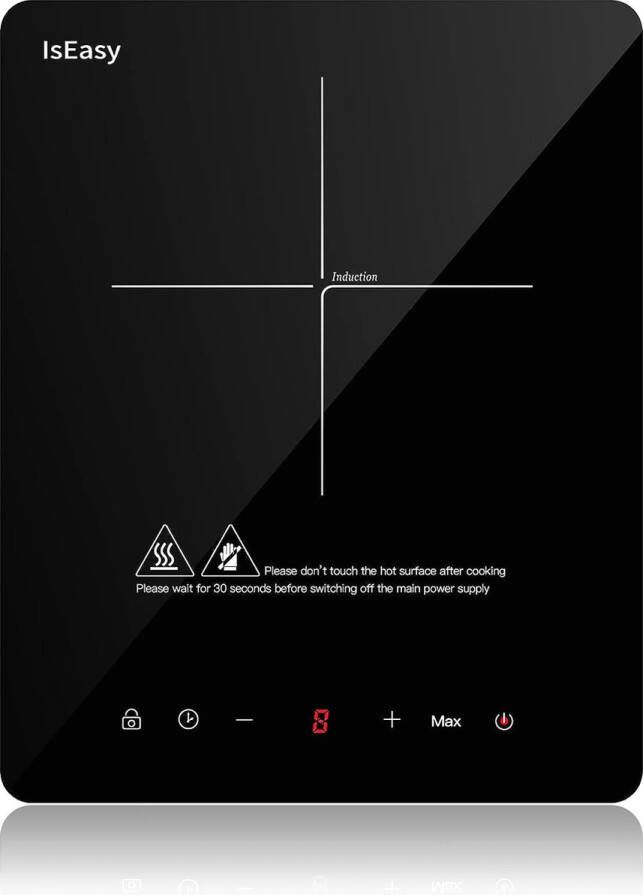 Draagbare inductiekookplaat met touchscreen 2000 W elektrische kookplaat met timer 1 zone