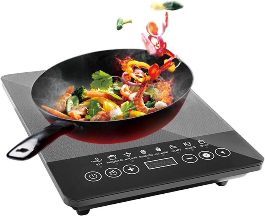 Draagbare Inductiekookplaat Mobiele Kookplaat Flexibel Koken Dubbele Spanning 40 x 30 cm Grijs