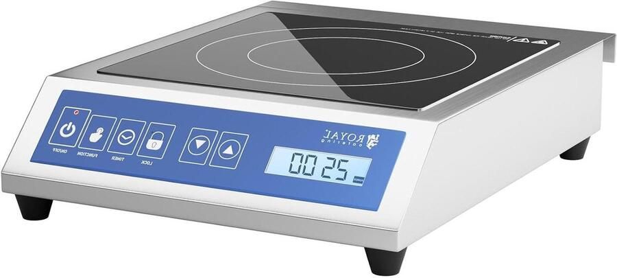 Draagbare Inductiekookplaat Mobiele Kookplaat Snel Koken Touchscreen Bediening 28 cm Diameter Roestvrij Staal