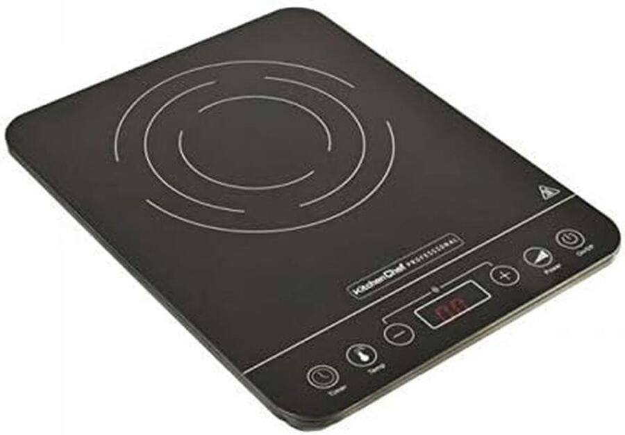 Draagbare Inductiekookplaat Zwart 2000W Met Timer en Temperatuurregeling