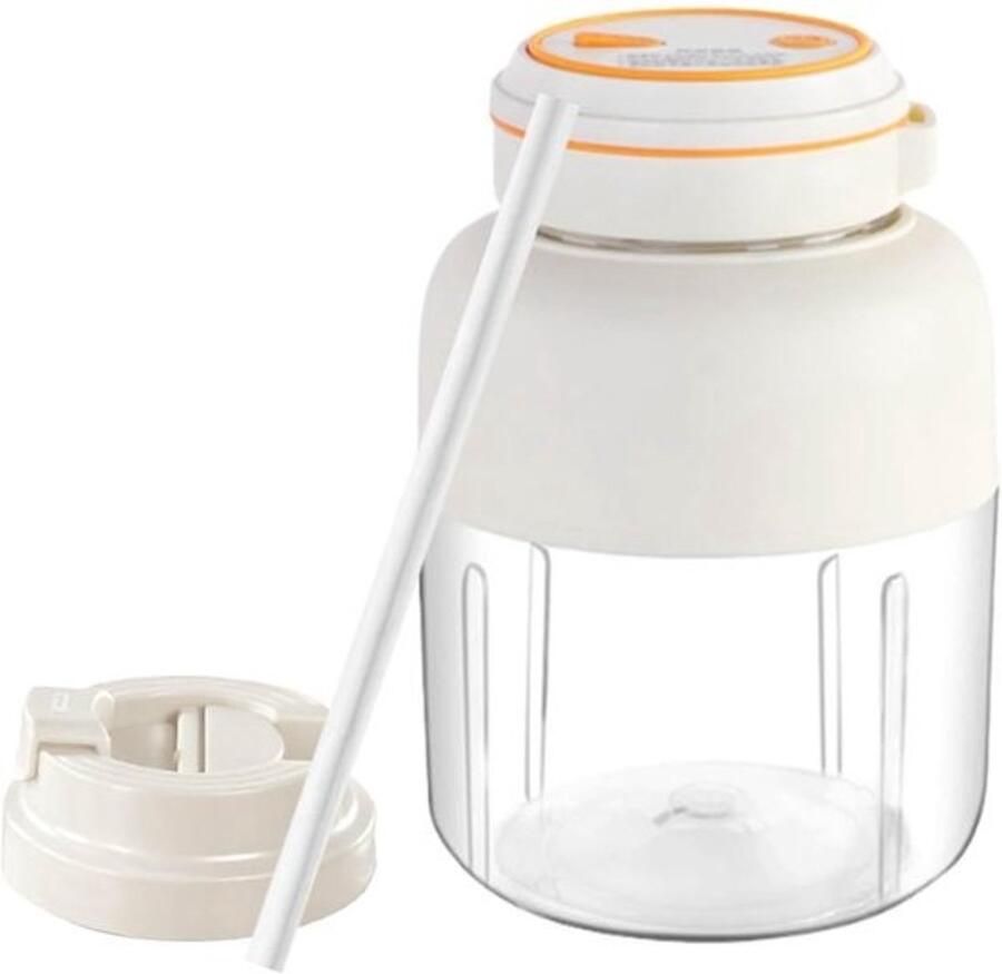 Draagbare Juicer Beker Persoonlijke Blender Snelle Drankjes Maken Draadloos Verstelbaar 1300 ml Capaciteit Wit
