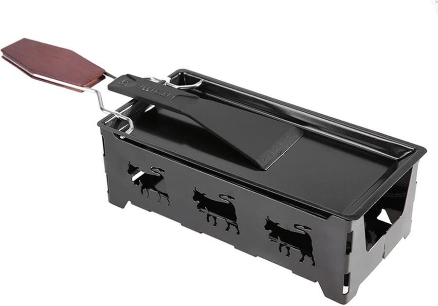 Draagbare Kaas Raclette Mini Raclette Set Gezellige Avondjes Kaarslicht Verwarming Compact Formaat Zwart