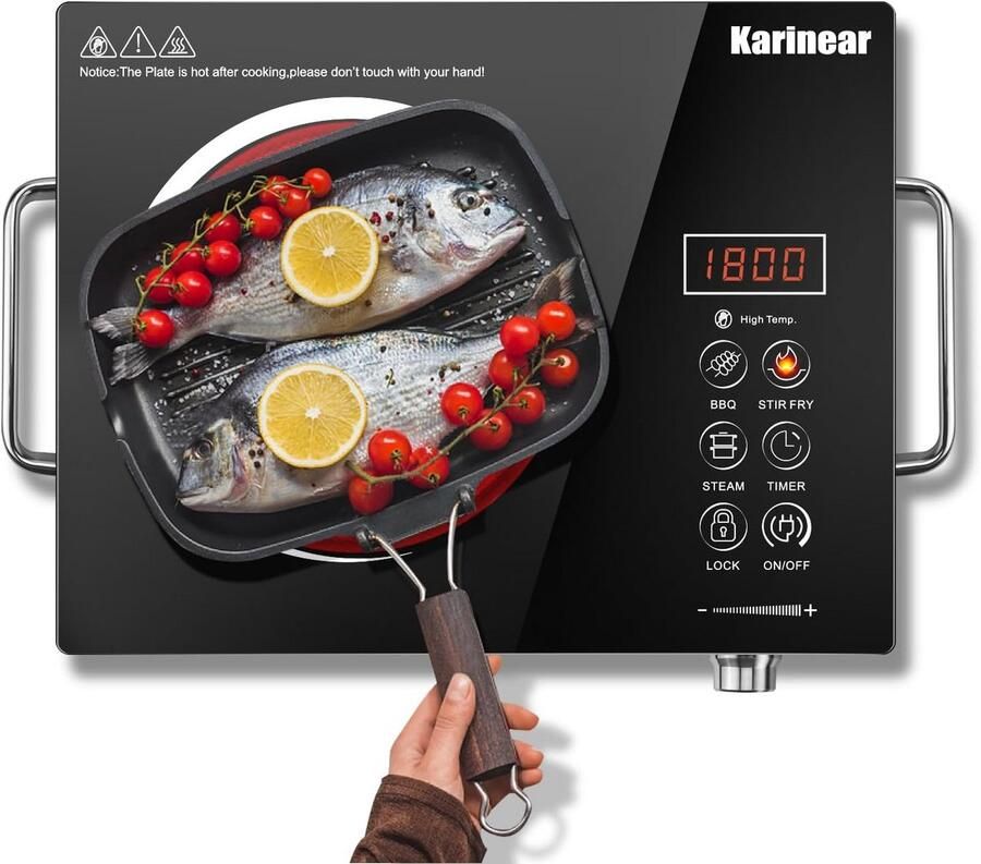 Draagbare Keramische Kookplaat met één Pit en Handvat