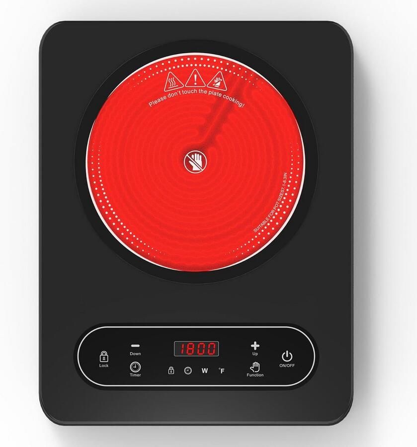 Draagbare Keramische Kookplaat met LED Touchbediening 2000W