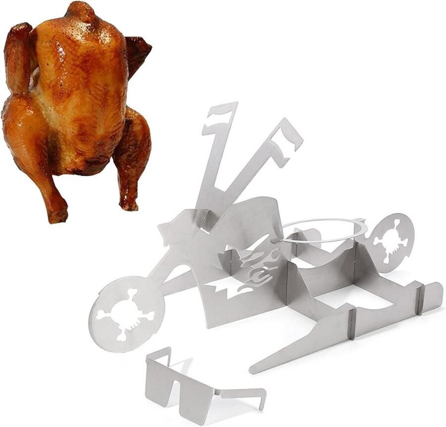 Draagbare Kip Roosters Grill Rek voor Barbecue en Ovenstukken