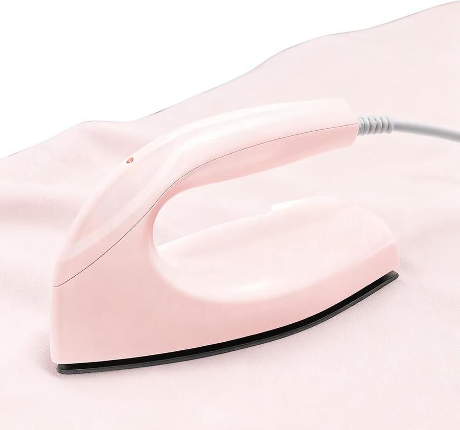 Draagbare kledingstomer Mini strijkijzer Reis kledingverzorging Snel opwarmen Compact formaat Roze