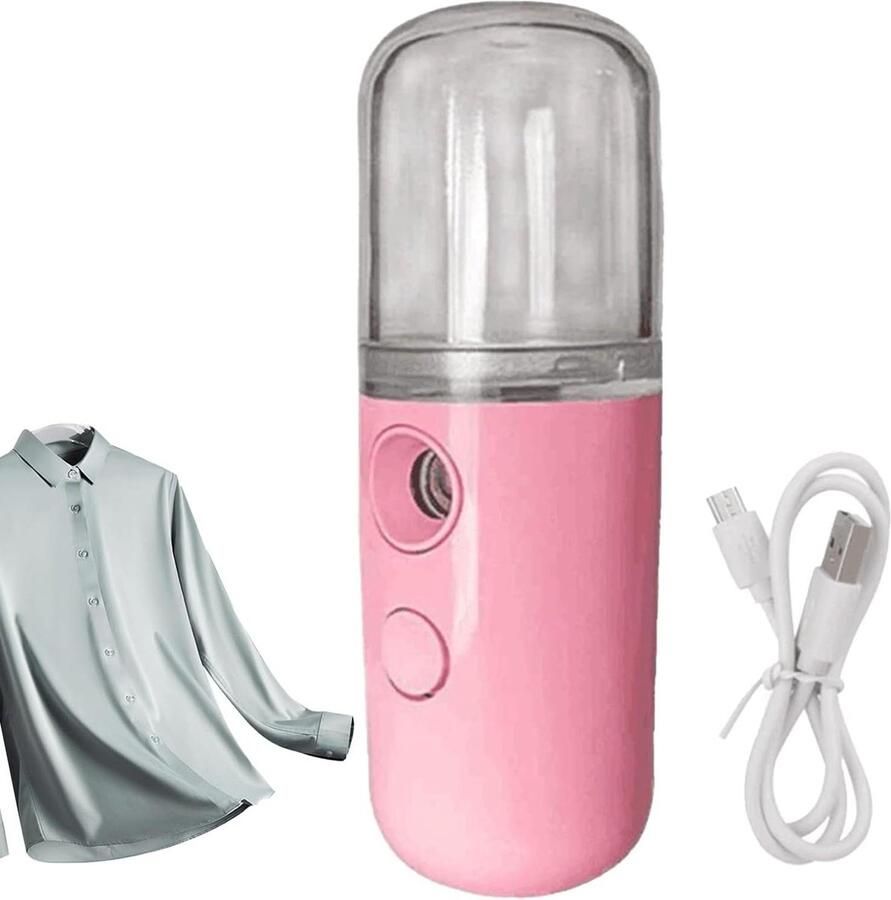 Draagbare Kledingstomer Reis Stoomstrijkijzer Kreukvrije Kleding Snel Opwarmen 15 Sec 100ml Watertank Roze