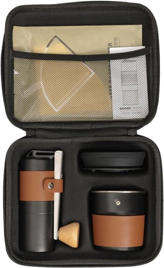 Draagbare Koffie Set Kampeer Koffiezetapparaat Outdoor Koffie Bereiden Gelijkmatige Maling Compact Formaat