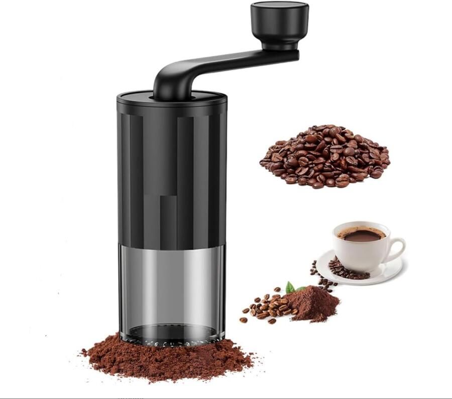 Draagbare koffiebonenmaler – 1 stuk handmatige koffiemolen – externe instelbare handmatige koffiemolen – geschikt voor Aeropress pour-over en moka-koffiepot