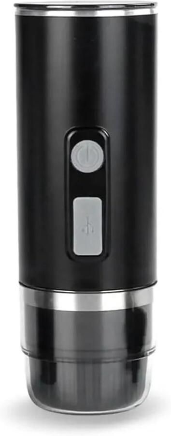 Draagbare Koffiemachine Espresso Maker Reizen Kamperen Draadloos Verwarming 100ML Tank Zwart